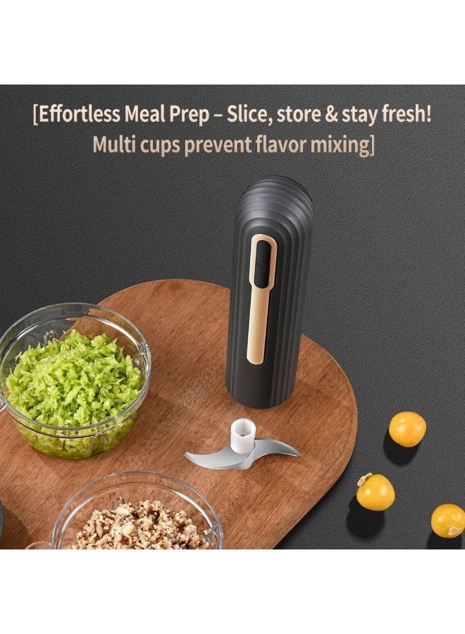 Excefore Food Processor With 3 Automatic Programs: Chopping, Pureeing, Blending, Dishwasher Safe Parts, Black, Metal Design, Durable And Easy To Clean - Image 4
